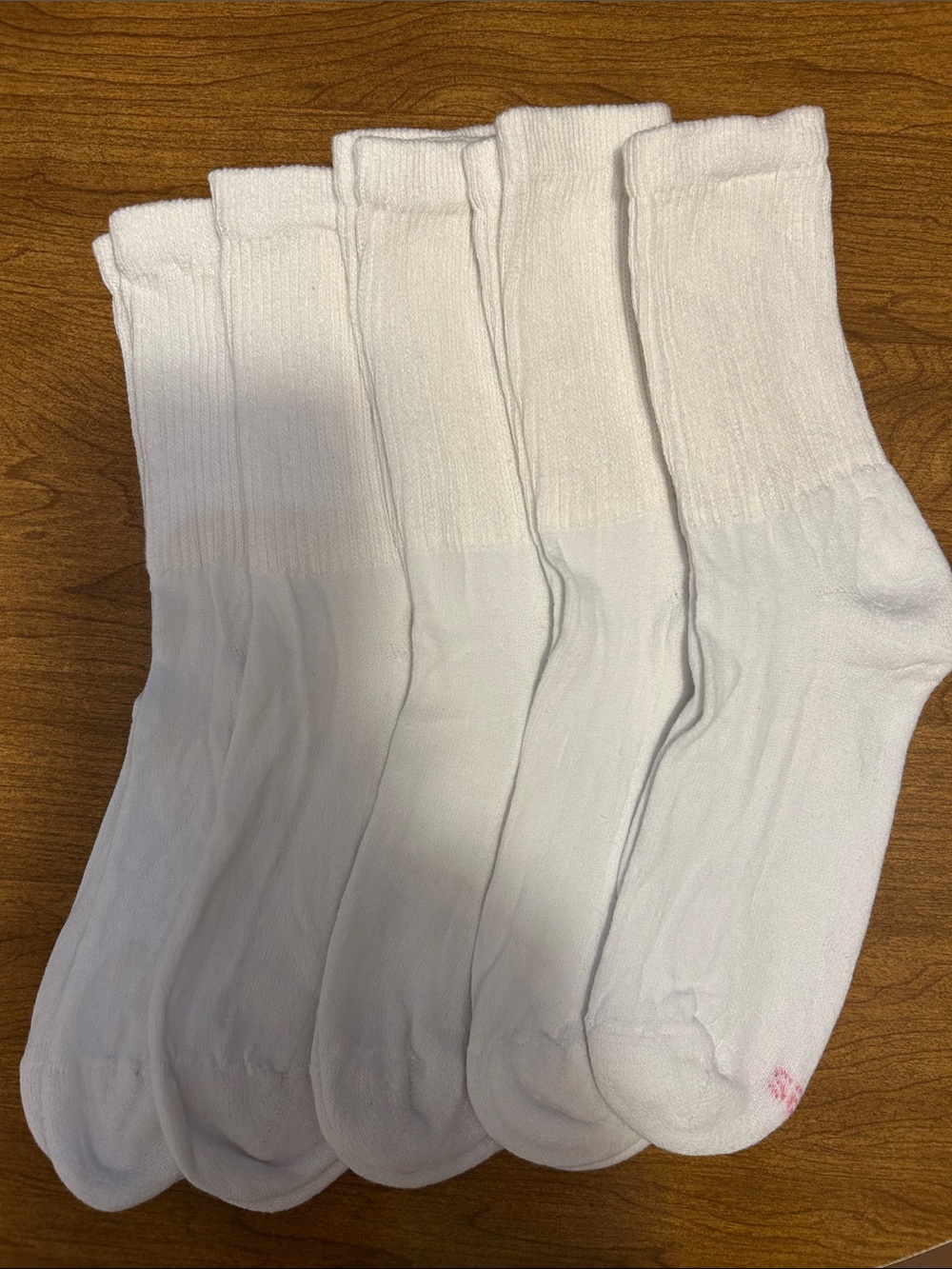 Hanes White Crew Socks